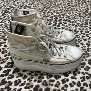 R13 Courtney high tops white US11 EU41